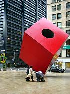 New-York - Le Cube d'Isamu Noguchi (1968)